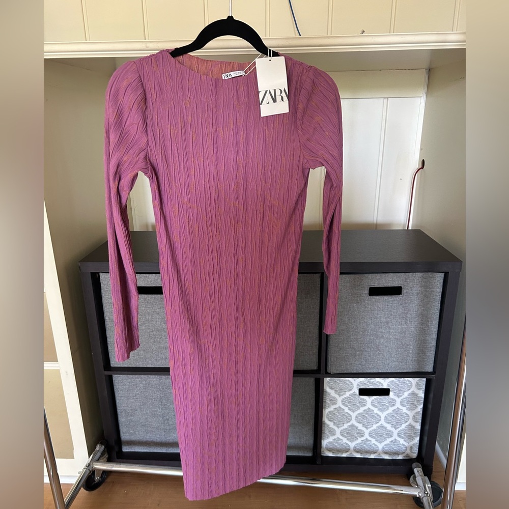 Zara womens pink dress